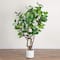 6ft. Artificial Audrey Ficus Leaf Tree in White Decorative Planter